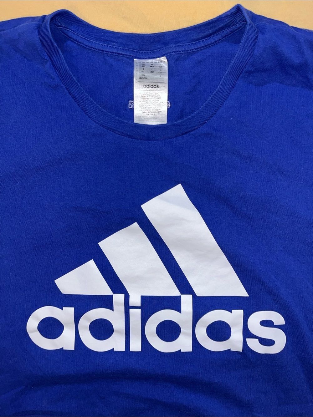 Blue Adidas Big Man T shirt 5X BIG & Free 2nd Shirt ( Used )